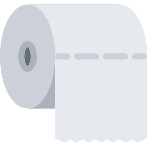 Toilet paper Coloring Flat icon