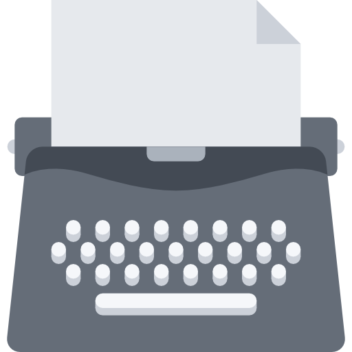 macchina da scrivere Coloring Flat icona