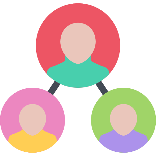 struktura hierarchiczna Coloring Flat ikona