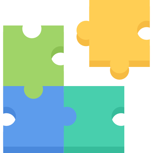 puzzle Coloring Flat icon