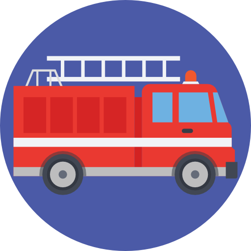 Fire truck Prosymbols Flat icon