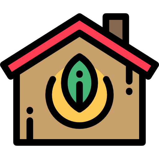 ekologiczny dom Detailed Rounded Lineal color ikona