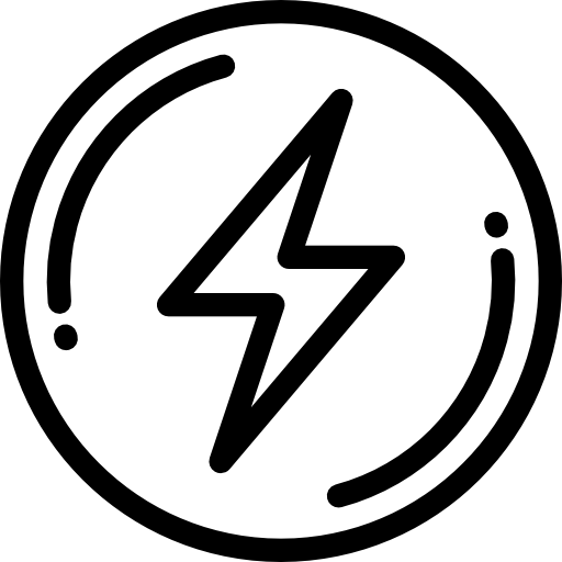 Électricité Detailed Rounded Lineal Icône