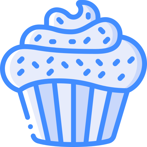 muffin Basic Miscellany Blue Ícone