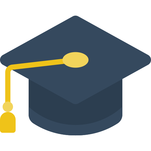 Mortarboard Basic Miscellany Flat icon