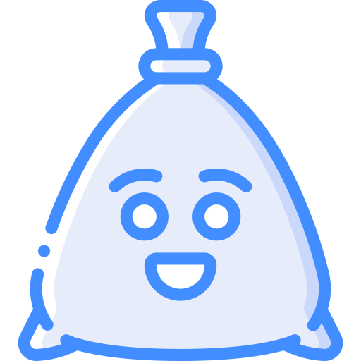 Sack Basic Miscellany Blue icon