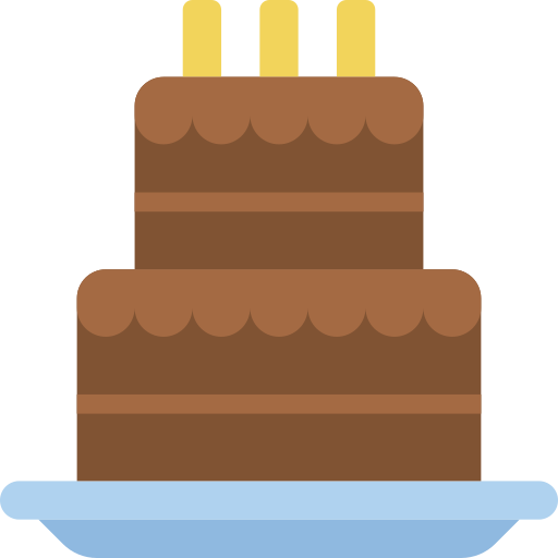 Торт на день рождения Basic Miscellany Flat иконка
