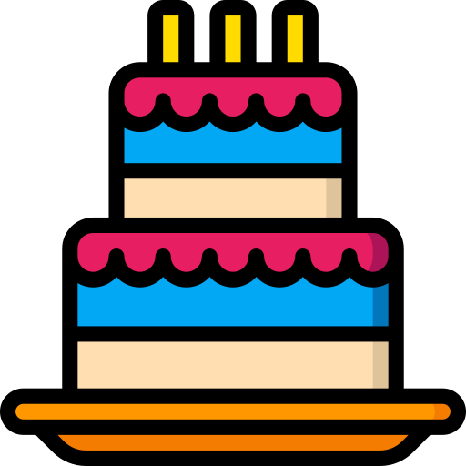 pastel de cumpleaños Basic Miscellany Lineal Color icono