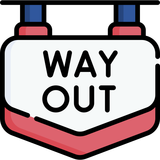 Way out Special Lineal color icon