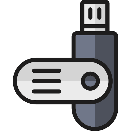 flash disk Generic Outline Color icona