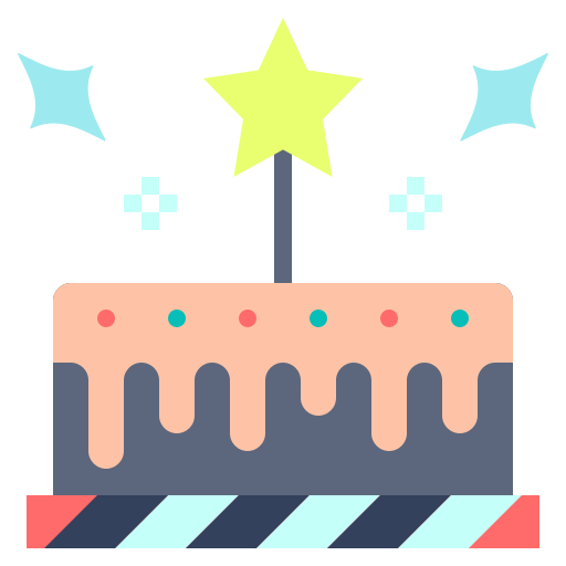 tort urodzinowy Generic Flat ikona