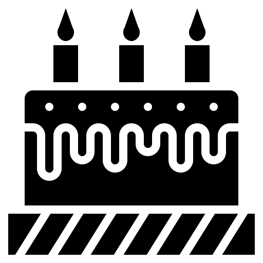 tort urodzinowy Generic Glyph ikona