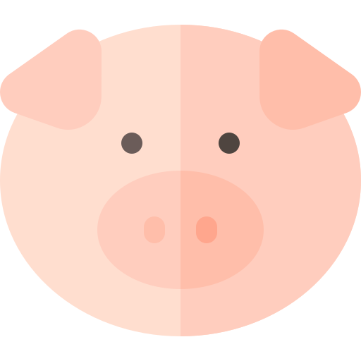 Свинья Basic Rounded Flat иконка