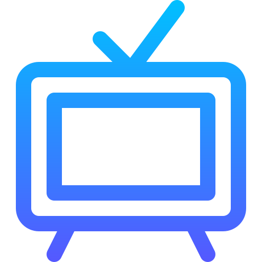 monitor de tv Basic Gradient Lineal color icono