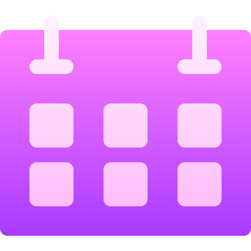 calendrier Basic Gradient Gradient Icône
