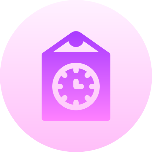 wandklok Basic Gradient Circular icoon