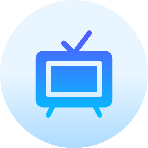 Tv monitor Basic Gradient Circular icon