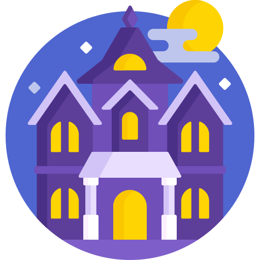 Haunted house Detailed Flat Circular Flat icon