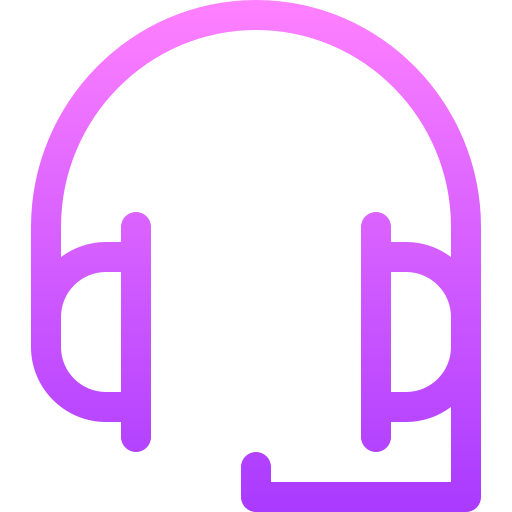 Headphones Basic Gradient Lineal color icon