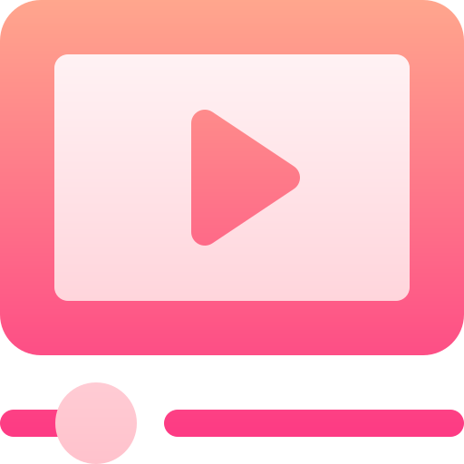 reproductor de video Basic Gradient Gradient icono