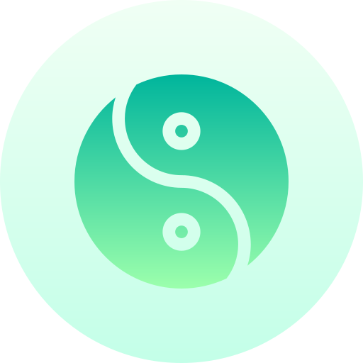 taoísmo Basic Gradient Circular icono