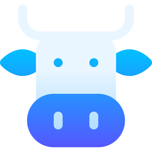 vaca Basic Gradient Gradient icono