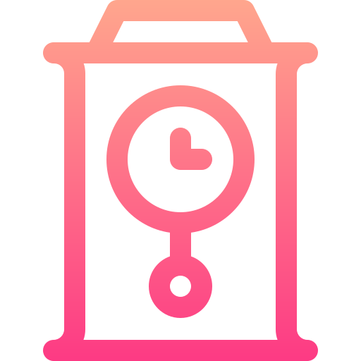 zegar z kukułką Basic Gradient Lineal color ikona