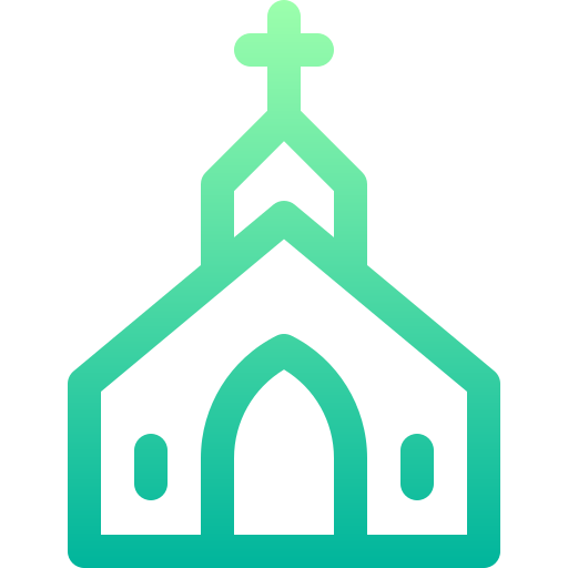 iglesia Basic Gradient Lineal color icono