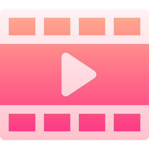 Film reel Basic Gradient Gradient icon