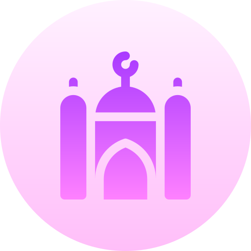 Mosque Basic Gradient Circular icon