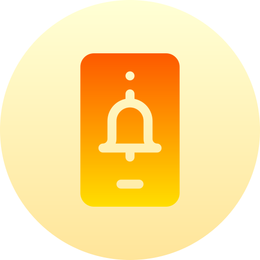 campana de notificación Basic Gradient Circular icono