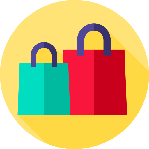 Shopping bags Flat Circular Flat icon
