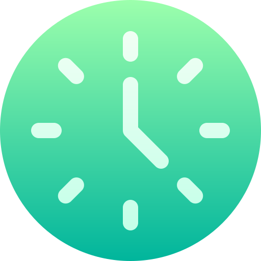 reloj Basic Gradient Gradient icono