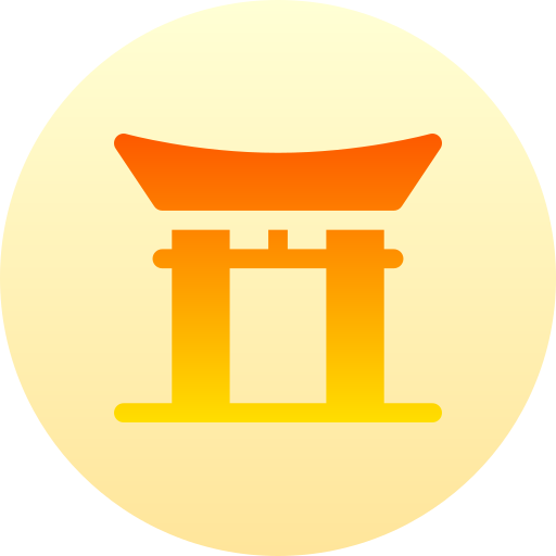 神道 Basic Gradient Circular icon