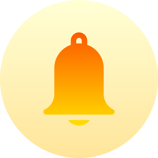 ベル Basic Gradient Circular icon