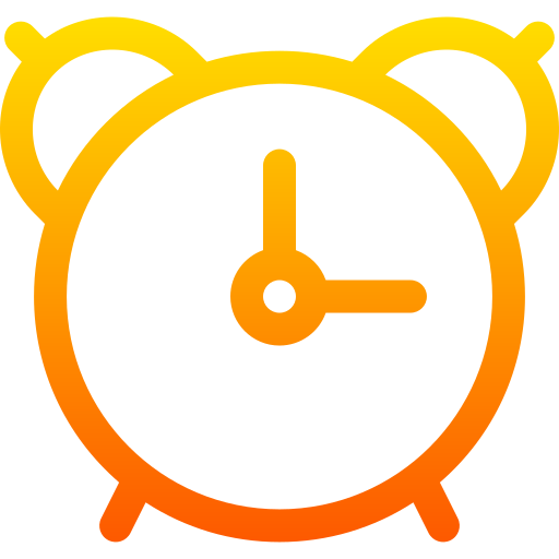 Alarm clock Basic Gradient Lineal color icon