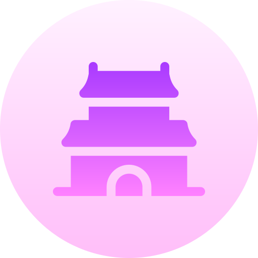 パゴダ Basic Gradient Circular icon