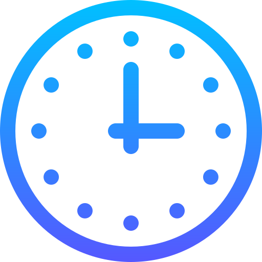 l'horloge Basic Gradient Lineal color Icône