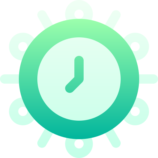 zegar ścienny Basic Gradient Gradient ikona