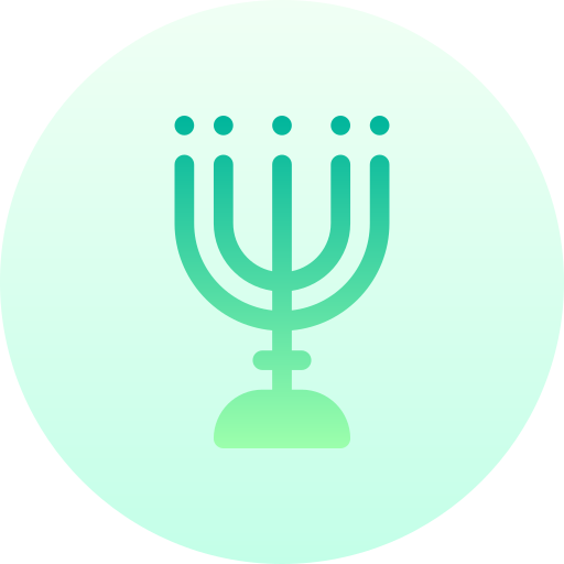 menorah Basic Gradient Circular icono