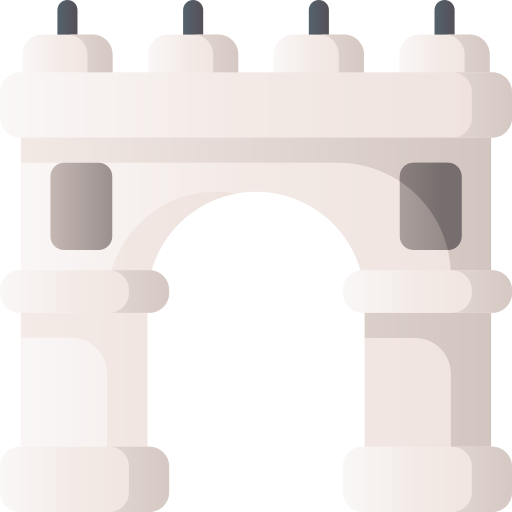 Arc de triomphe 3D Basic Gradient icon