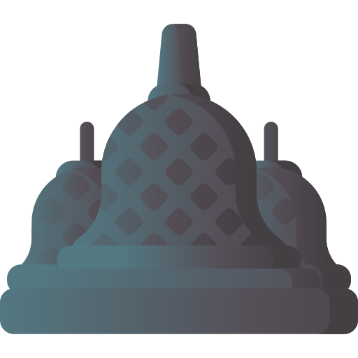 Borobudur 3D Basic Gradient icon