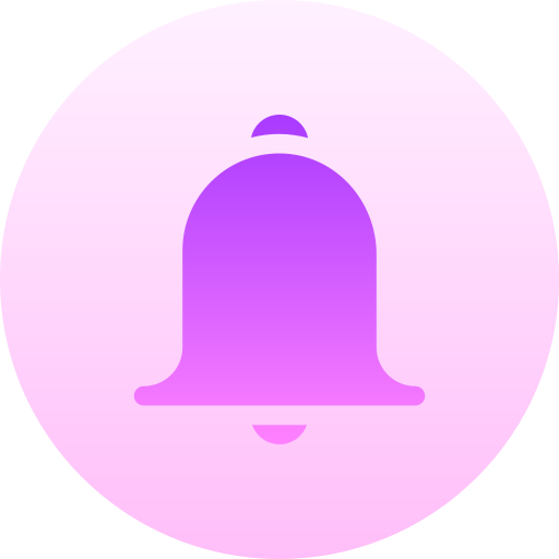 campana de notificación Basic Gradient Circular icono
