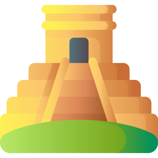 azteekse piramide 3D Basic Gradient icoon