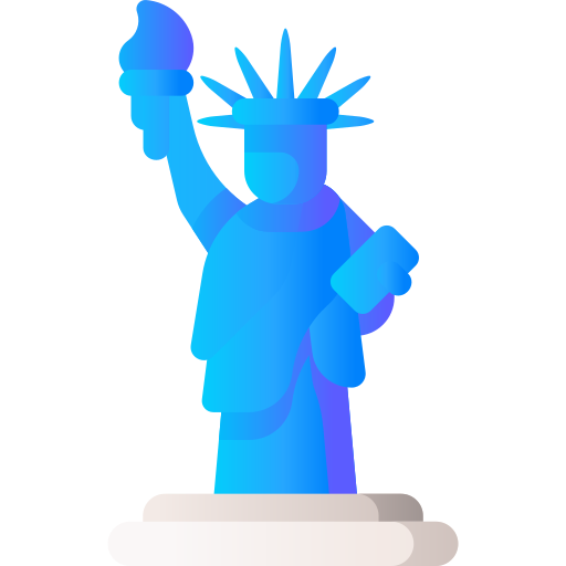 estatua de la libertad 3D Basic Gradient icono