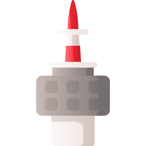 torre de seúl 3D Basic Gradient icono