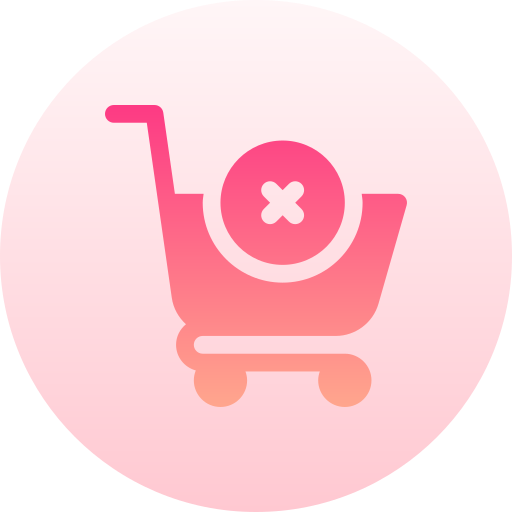 Delete cart Basic Gradient Circular icon