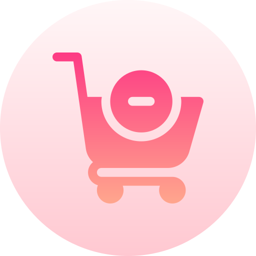 Remove from cart Basic Gradient Circular icon
