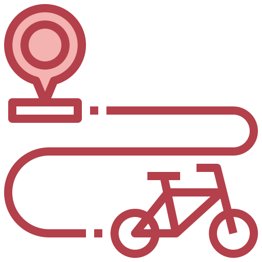 Bike path Surang Red icon