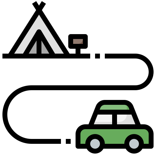 Campsite Surang Lineal Color icon